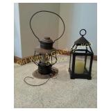 Antique Dietz 39 Railroad Lantern & Candle Lantern