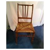 Antique Rush Spindle Chair