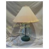 Pottery Barn Glass Bottom Table Lamp