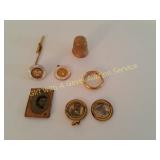 10K Shell Jobber Award Tacks, 10K Thimble