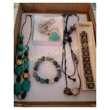 Turquoise Sterling Necklace 925 Mexico