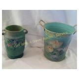 Roseville Pottery Baneda Green Vase (chip)