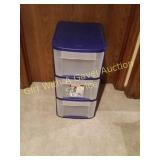 3 Drawer Rolling Plastic Storage Cart