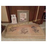 Downing Hunter Bath Print, Floral Rug, Floral Art