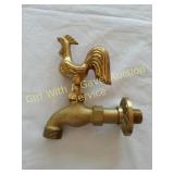 Solid Brass Rooster Water Faucet