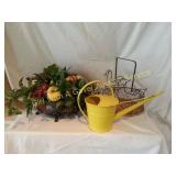 Copper Fruit Bowl, Yellow Metal Water Can Etc