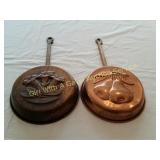 Vintage Copper 3D Wall Hanger Pans