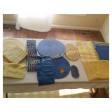 Yellow & Blue Placemats, Napkins,