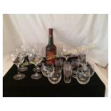 Etched Wine Glasses, Bar Glasses, Sealed Wine