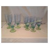 Colored Fluted Base Bar Glasses