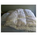 Twin Goose Down Comforter, Full Padded Protector