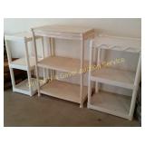 3 Plastic Shelving Units