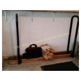 Fire Wood Rack Holder w/wood & Log Carrier