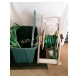 Hose Reel & Tub of Hose