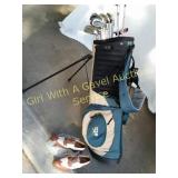 Izzo Golf Bag, Wilson Clubs, Vintg. Golf Shoes