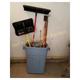 Shoeve, Broom, Spade, Trash Can Etc