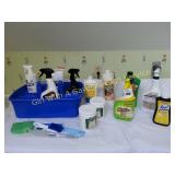 Variety of Cleaning Supplies w/tote