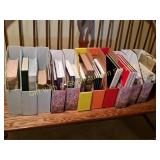 11 File Bins Full of Cookbooks some Vintage