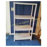 4 Tier White Plastic Shelving