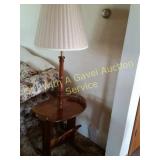 Oak Magazine Rack Floor Lamp