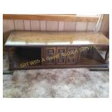 Mid Century Mod Sliding Door Coffee Table