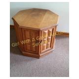 Wood Octagon End Table