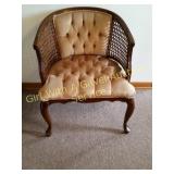 Queen Ann Cane Side Cushion Chair
