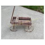 Antique Mini Red Buggy with Steel Wheels