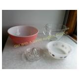 Vintage Color Pyrex MIxing Bowl, Glasbake Dish