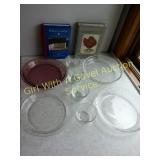 Pyrex Glass Pie Dishes, Cookbooks, Custard Cups