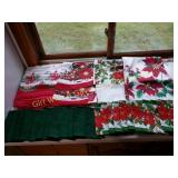 Xmas Linen Table Cloths & Napkins