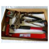 Hammers, Pliers, Tape, Crescent Wrench, Etc