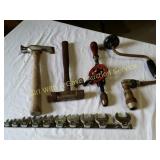 Brace, Hand Drill, Wrench Attachments, Etc
