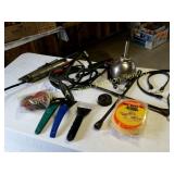 Grease Gun, Oil Can, Bungees, Jumper Cables etc