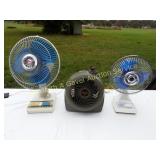 2 Table Top Fans & 1 Heater