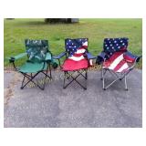 3 Folding Chairs