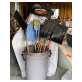 Barrel With Long Handled Tools