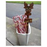 Walkway/Driveway Xmas Candy Canes, Rudolph