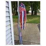 12 Rope Light Patriotic  Outdoor Stake, Wind Sock