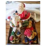 Santa w/Toy Bag Figure, Xmas Bears