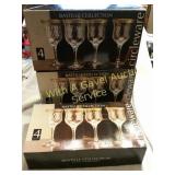 12 Bastille Collection 12oz Gold Rim Goblet