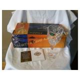 4 9oz Cyrstal Goblets by Dublin Godinger