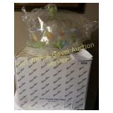 Princess House 2 Pc Hand Painted Crystal Cake Set