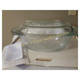 Princess House 2pc Crystal 6qrt Casserole