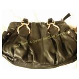 B Makowsky Black Leather Purse