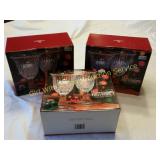 3 Sets of St. George Lead Crystal Hurricanes