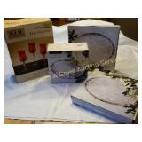 Ruby Red Hurricanes, Le Jardin Crystal Dishes