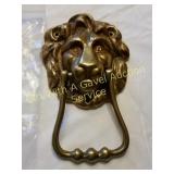 Solid Brass Lion Head Door Knocker