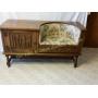 Antique Telephone Table with Tapestry Seat