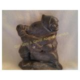 Hand Carved Canadian Eskimo Hunter Soapstone